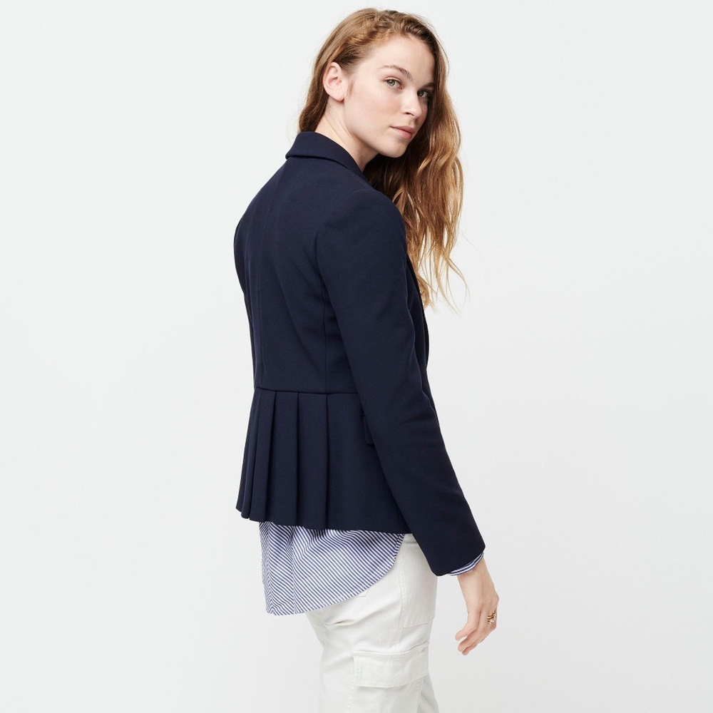 J.Crew Women's Navy Mayfair blazer in four-season stretch